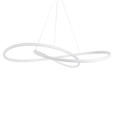 GLOBOSTAR® DEXTER 60918 Μοντέρνο Κρεμαστό Φωτιστικό Οροφής LED 120W 13440lm 300° AC 220-240V IP20 Ρυθμιζόμενο Λευκό CCT με Χειριστήριο από 2700K έως 6000K Dimmable - Lumileds SMD Chip - Λευκό Ματ - Μ103 x Π103 x Υ22cm - 3 Χρόνια Εγγύηση