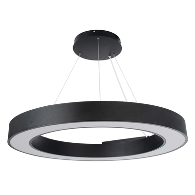 GLOBOSTAR® RA 61196 Μοντέρνο Κρεμαστό Φωτιστικό Οροφής LED 75W 8250lm 120° AC 220-240V IP20 Ρυθμιζόμενο Λευκό CCT με Χειριστήριο από 2700K έως 6000K Dimmable - Lumileds SMD Chip - Μαύρο Ματ - Μ80 x Π80 x Υ8cm - 3 Χρόνια Εγγύηση