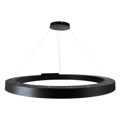 GLOBOSTAR® RA 61198 Μοντέρνο Κρεμαστό Φωτιστικό Οροφής LED 100W 11020lm 120° AC 220-240V IP20 Ρυθμιζόμενο Λευκό CCT με Χειριστήριο από 2700K έως 6000K Dimmable - Lumileds SMD Chip - Μαύρο Ματ - Μ120 x Π120 x Υ8cm - 3 Χρόνια Εγγύηση