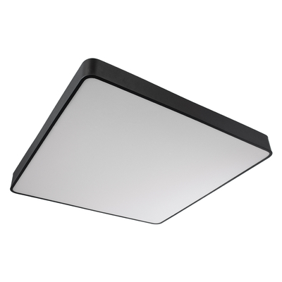 GLOBOSTAR® KAMALA 61210-P Μοντέρνο Κρεμαστό Φωτιστικό Οροφής LED 100W 11020lm 120° AC 220-240V IP20 Ρυθμιζόμενο Λευκό CCT με Χειριστήριο από 2700K έως 6000K Dimmable - Lumileds SMD Chip - Μαύρο Ματ - Μ80 x Π80 x Υ8cm - 3 Χρόνια Εγγύηση