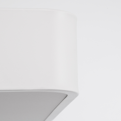 GLOBOSTAR® KAMALA 61211-P Μοντέρνο Κρεμαστό Φωτιστικό Οροφής LED 100W 11020lm 120° AC 220-240V IP20 Ρυθμιζόμενο Λευκό CCT με Χειριστήριο από 2700K έως 6000K Dimmable - Lumileds SMD Chip - Λευκό Ματ - Μ80 x Π80 x Υ8cm - 3 Χρόνια Εγγύηση