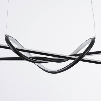 GLOBOSTAR® DOLORES 61279 Μοντέρνο Κρεμαστό Φωτιστικό Οροφής LED 105W 11760lm 300° AC 220-240V IP20 Ρυθμιζόμενο Λευκό CCT με Χειριστήριο από 2700K έως 6000K Dimmable - Lumileds SMD Chip - Μαύρο Ματ - Μ110 x Π17 x Υ17.5cm - 3 Χρόνια Εγγύηση