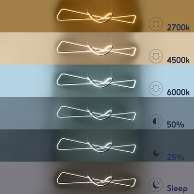 GLOBOSTAR® DOLORES 61279 Μοντέρνο Κρεμαστό Φωτιστικό Οροφής LED 105W 11760lm 300° AC 220-240V IP20 Ρυθμιζόμενο Λευκό CCT με Χειριστήριο από 2700K έως 6000K Dimmable - Lumileds SMD Chip - Μαύρο Ματ - Μ110 x Π17 x Υ17.5cm - 3 Χρόνια Εγγύηση