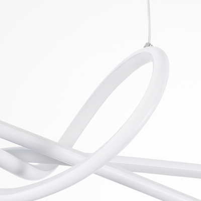 GLOBOSTAR® DOLORES 61280 Μοντέρνο Κρεμαστό Φωτιστικό Οροφής LED 105W 11760lm 300° AC 220-240V IP20 Ρυθμιζόμενο Λευκό CCT με Χειριστήριο από 2700K έως 6000K Dimmable - Lumileds SMD Chip - Λευκό Ματ - Μ110 x Π17 x Υ17.5cm - 3 Χρόνια Εγγύηση