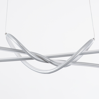 GLOBOSTAR® DOLORES 61281 Μοντέρνο Κρεμαστό Φωτιστικό Οροφής LED 105W 11760lm 300° AC 220-240V IP20 Ρυθμιζόμενο Λευκό CCT με Χειριστήριο από 2700K έως 6000K Dimmable - Lumileds SMD Chip - Νίκελ Βούρτσας - Μ110 x Π17 x Υ17.5cm - 3 Χρόνια Εγγύηση