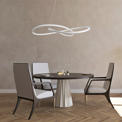 GLOBOSTAR® DEXTER 60918 Μοντέρνο Κρεμαστό Φωτιστικό Οροφής LED 120W 13440lm 300° AC 220-240V IP20 Ρυθμιζόμενο Λευκό CCT με Χειριστήριο από 2700K έως 6000K Dimmable - Lumileds SMD Chip - Λευκό Ματ - Μ103 x Π103 x Υ22cm - 3 Χρόνια Εγγύηση