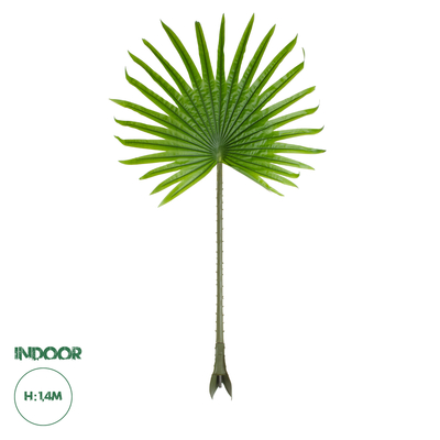 GloboStar® Artificial Garden SERENOA PALM LEAF 20172 Τεχνητό Διακοσμητικό Φύλο Φοινικόδεντρου Σερενόα Βεντάλια Π77 x Υ140cm