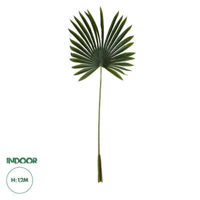 GloboStar® Artificial Garden SERENOA PALM LEAF 20173 Τεχνητό Διακοσμητικό Φύλο Φοινικόδεντρου Σερενόα Βεντάλια Π47 x Υ120cm