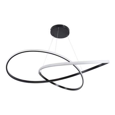 GLOBOSTAR® DEXTER 60917 Μοντέρνο Κρεμαστό Φωτιστικό Οροφής LED 120W 13440lm 300° AC 220-240V IP20 Ρυθμιζόμενο Λευκό CCT με Χειριστήριο από 2700K έως 6000K Dimmable - Lumileds SMD Chip - Μαύρο Ματ - Μ103 x Π103 x Υ22cm - 3 Χρόνια Εγγύηση