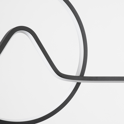 GLOBOSTAR® WINDY 61292 Μοντέρνο Κρεμαστό Φωτιστικό Οροφής LED 67W 7504lm 300° AC 220-240V IP20 Ρυθμιζόμενο Λευκό CCT με Χειριστήριο από 2700K έως 6000K Dimmable - Lumileds SMD Chip - Μαύρο Ματ - Μ120 x Π4 x Υ30cm - 3 Χρόνια Εγγύηση