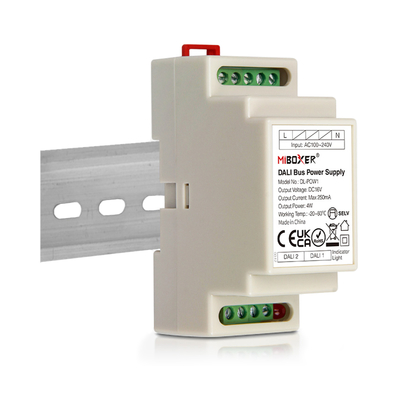 GLOBOSTAR® MiBOXER-DL-POW1 71420 DC DALI BUS Τροφοδοτικό/Μετασχηματιστής SELV Ράγας με 2 x 125mA 2W Κανάλια AC 220-240V σε DC 16V 250mA 4W Max IP20 - DALI BUS - Μ9 x Π3.4 x Υ6cm - 5 Χρόνια Εγγύηση