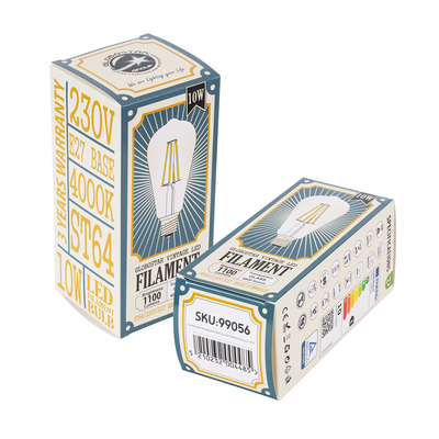 GLOBOSTAR® PEAR 99056 Λάμπα E27 ST64 LED 10W 1100lm 360° AC 220-240V IP20 Φυσικό Λευκό 4500K Dimmable - Long Filament Chip - Διάφανο - Μ6.4 x Π6.4 x Υ14cm - 3 Χρόνια Εγγύηση