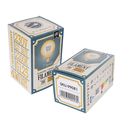GLOBOSTAR® BUBBLE 99081 Λάμπα E27 G125 LED 4W 280lm 360° AC 220-240V IP20 Ultra Θερμό Λευκό 2200K Dimmable - Ultra Thin Soft T Spiral Filament Chip - Μελί - Μ12.5 x Π12.5 x Υ18cm - 3 Χρόνια Εγγύηση