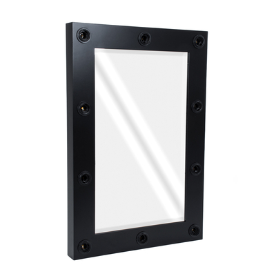 GloboStar® MAKEUP MIRROR-60x90-5 Μοντέρνος Καθρέπτης Μακιγιάζ με Πλαίσιο Φυσικού Ξύλου με Διακόπτη On/Off 10 x E27 AC220-240V - Μ60 x Π7 x Υ90cm - Μαύρος Έβενος