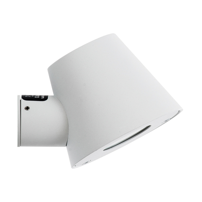 GLOBOSTAR® GARDENIA 60793 Μοντέρνο Φωτιστικό Τοίχου - Απλίκα με Ντουί 1 x GU10 AC 220-240V Αδιάβροχο IP65 - Λευκό Ματ - Μ9.5 x Π13 x Υ7.7cm