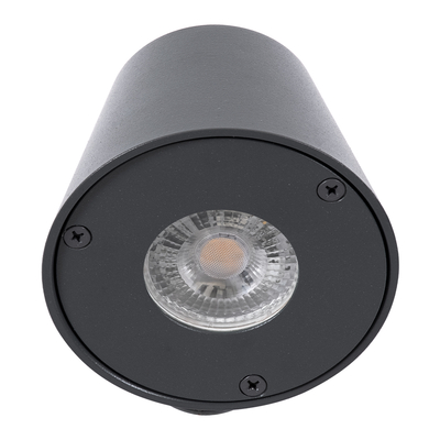 GLOBOSTAR® GARDENIA 60794 Μοντέρνο Φωτιστικό Τοίχου - Απλίκα με Ντουί 1 x GU10 AC 220-240V Αδιάβροχο IP65 - Γκρι Ανθρακί Ματ - Μ9.5 x Π13 x Υ7.7cm