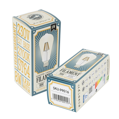 GLOBOSTAR® PEAR 99016 Λάμπα E27 ST64 LED 8W 800lm 360° AC 220-240V IP20 Θερμό Λευκό 2700K Dimmable - Long Filament Chip - Διάφανο - Μ6.4 x Π6.4 x Υ14cm - 3 Χρόνια Εγγύηση