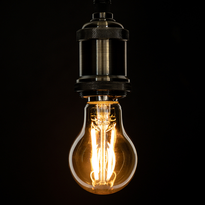 GLOBOSTAR® GLOBE 99038 Λάμπα E27 A60 LED 10W 900lm 360° AC 220-240V IP20 Ultra Θερμό Λευκό 2200K Dimmable - Long Filament Chip - Μελί - Μ6 x Π6 x Υ10.5cm - 3 Χρόνια Εγγύηση