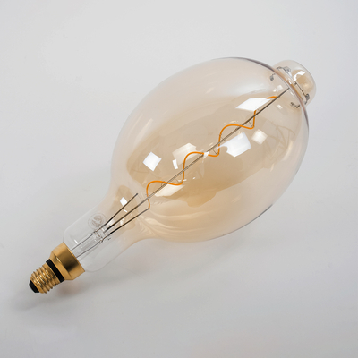 GLOBOSTAR® MANGOS 99170 Λάμπα E27 BT180 LED 6W 420lm 360° AC 220-240V IP20 Ultra Θερμό Λευκό 2200K Dimmable - Soft S Spiral Filament Chip - Μελί - Μ18 x Π18 x Υ39cm - 3 Χρόνια Εγγύηση