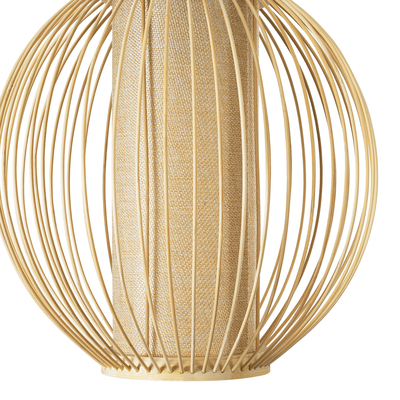 GLOBOSTAR® HIBISCUS 01934 Boho Κρεμαστό Φωτιστικό Οροφής με Ντουί 1 x E27 AC 220-240V IP20 - Μπεζ - Μ28 x Π28 x Υ28cm