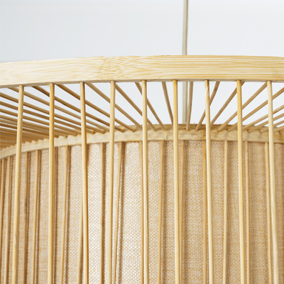 GLOBOSTAR® HIBISCUS 01936 Boho Κρεμαστό Φωτιστικό Οροφής με Ντουί 1 x E27 AC 220-240V IP20 - Μπεζ - Μ80 x Π80 x Υ38cm