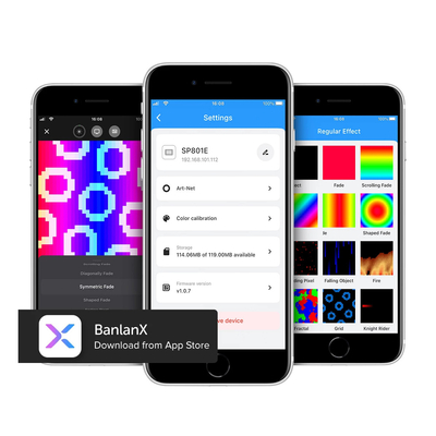 GloboStar® 73415 SP801E Ασύρματος WiFi Art-Net LED FULL COLOR Magic Digital Pixel Controller iOS/Android για LED Digital Πολύχρωμα και Μονόχρωμα Προϊόντα DC 5-24V 4 x 1024 IC Max