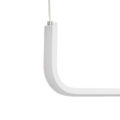 GLOBOSTAR® LINARIA 60922 Μοντέρνο Κρεμαστό Φωτιστικό Οροφής LED 36W 4150lm 200° AC 220-240V IP20 Ρυθμιζόμενο Λευκό CCT με Χειριστήριο από 2700K έως 6000K Dimmable - Lumileds SMD Chip - Λευκό Ματ - Μ120 x Π2 x Υ10cm - 3 Χρόνια Εγγύηση