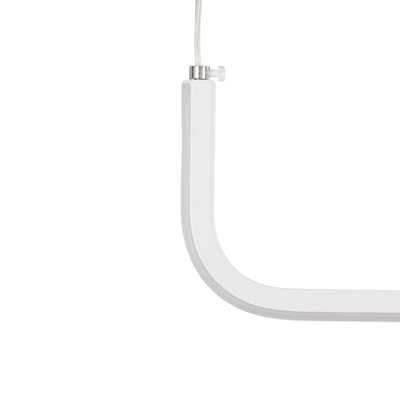 GLOBOSTAR® LINARIA 60922 Μοντέρνο Κρεμαστό Φωτιστικό Οροφής LED 36W 4150lm 200° AC 220-240V IP20 Ρυθμιζόμενο Λευκό CCT με Χειριστήριο από 2700K έως 6000K Dimmable - Lumileds SMD Chip - Λευκό Ματ - Μ120 x Π2 x Υ10cm - 3 Χρόνια Εγγύηση