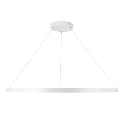 GLOBOSTAR® DIAMOND 61518 Μοντέρνο Κρεμαστό Φωτιστικό Οροφής LED 75W 8400lm 360° AC 220-240V IP20 Ρυθμιζόμενο Λευκό CCT με Χειριστήριο από 2700K έως 6000K Dimmable - Lumileds SMD Chip - Λευκό Ματ - Μ100 x Π100 x Υ90cm - 3 Χρόνια Εγγύηση