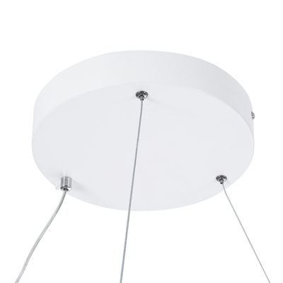 GLOBOSTAR® DIAMOND 61518 Μοντέρνο Κρεμαστό Φωτιστικό Οροφής LED 75W 8400lm 360° AC 220-240V IP20 Ρυθμιζόμενο Λευκό CCT με Χειριστήριο από 2700K έως 6000K Dimmable - Lumileds SMD Chip - Λευκό Ματ - Μ100 x Π100 x Υ90cm - 3 Χρόνια Εγγύηση