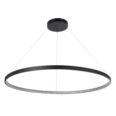 GLOBOSTAR® DIAMOND 61519 Μοντέρνο Κρεμαστό Φωτιστικό Οροφής LED 75W 8400lm 360° AC 220-240V IP20 Ρυθμιζόμενο Λευκό CCT με Χειριστήριο από 2700K έως 6000K Dimmable - Lumileds SMD Chip - Μαύρο Ματ - Μ100 x Π100 x Υ90cm - 3 Χρόνια Εγγύηση