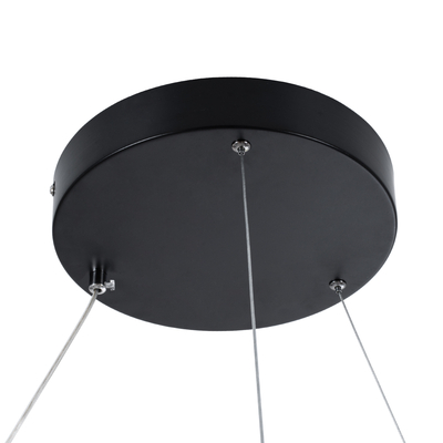 GLOBOSTAR® DIAMOND 61519 Μοντέρνο Κρεμαστό Φωτιστικό Οροφής LED 75W 8400lm 360° AC 220-240V IP20 Ρυθμιζόμενο Λευκό CCT με Χειριστήριο από 2700K έως 6000K Dimmable - Lumileds SMD Chip - Μαύρο Ματ - Μ100 x Π100 x Υ90cm - 3 Χρόνια Εγγύηση