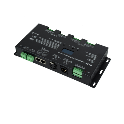GloboStar® 71451 D12A SKYDANCE DC DMX & RDM Dimmer High Speed Controller / Decoder / Master 12 Καναλιών DC 12-24V 12 x 5A 120W - Max 60.5A 1440W - IP20 Μ25 x Π11.5 x Υ4cm - 5 Years Warranty