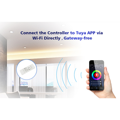 GLOBOSTAR® SKYDANCE-V5-L(WT) 71470 DC WiFi & RF 2.4Ghz & Push Dimmer / Controller με 5 x 6A 288W Κανάλια DC 12-48V 30A 1440W Max IP20 - WiFI & RF 2.4Ghz & Push Dimming - Μ18 x Π5.7 x Υ2.8cm - 5 Χρόνια Εγγύηση