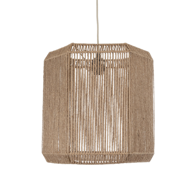 GLOBOSTAR® CAYMAN 00519 Boho Κρεμαστό Φωτιστικό Οροφής με Ντουί 1 x E27 AC 220-240V IP20 - Μπεζ - Μ40 x Π40 x Υ40cm