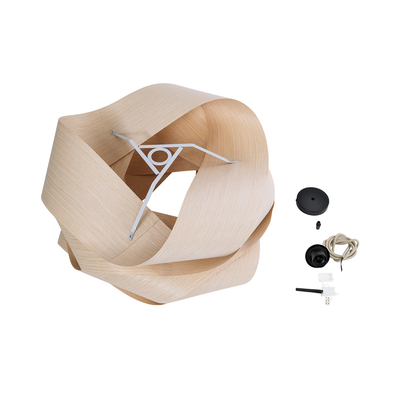 GLOBOSTAR® SARDIGNA 02181 Boho Κρεμαστό Φωτιστικό Οροφής με Ντουί 1 x E27 AC 220-240V IP20 - Μπεζ - Μ60 x Π60 x Υ30cm