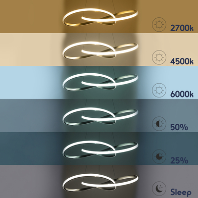 GLOBOSTAR® DEXTER 60915 Μοντέρνο Κρεμαστό Φωτιστικό Οροφής LED 90W 10080lm 300° AC 220-240V IP20 Ρυθμιζόμενο Λευκό CCT με Χειριστήριο από 2700K έως 6000K Dimmable - Lumileds SMD Chip - Νίκελ Βούρτσας - Μ73 x Π73 x Υ16cm - 3 Χρόνια Εγγύηση