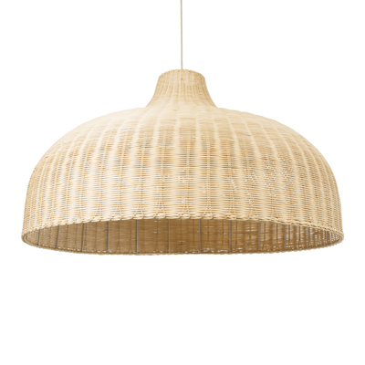 GLOBOSTAR® AFURU 01829 Boho Κρεμαστό Φωτιστικό Οροφής με Ντουί 1 x E27 AC 220-240V IP20 - Μπεζ - Μ100 x Π100 x Υ60cm