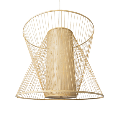 GLOBOSTAR® HIBISCUS 01926 Boho Κρεμαστό Φωτιστικό Οροφής με Ντουί 1 x E27 AC 220-240V IP20 - Μπεζ - Μ100 x Π100 x Υ90cm