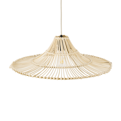 GLOBOSTAR® PALERMO 02208 Boho Κρεμαστό Φωτιστικό Οροφής με Ντουί 1 x E27 AC 220-240V IP20 - Μπεζ - Μ60 x Π60 x Υ20cm