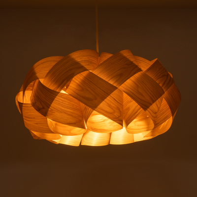 GLOBOSTAR® SARDIGNA 02218 Boho Κρεμαστό Φωτιστικό Οροφής με Ντουί 1 x E27 AC 220-240V IP20 - Καφέ - Μ60 x Π60 x Υ30cm