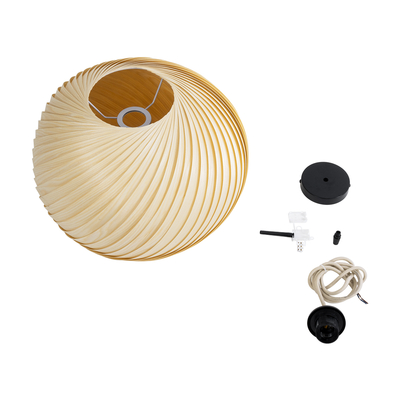 GLOBOSTAR® KAILANI 02242 Boho Κρεμαστό Φωτιστικό Οροφής με Ντουί 1 x E27 AC 220-240V IP20 - Μπεζ - Μ40 x Π40 x Υ30cm