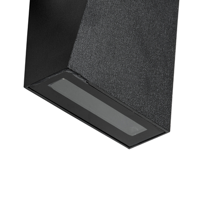 GLOBOSTAR® TRIANDE 60559 Μοντέρνο Φωτιστικό Τοίχου - Απλίκα LED 10W 1250lm 5°/60° AC 220-240V Αδιάβροχο IP65 Ψυχρό Λευκό 6000K - Bridgelux COB Chip & TÜV SÜD Driver - Μαύρο Ματ - Μ8.5 x Π8.5 x Υ20cm - 5 Χρόνια Εγγύηση