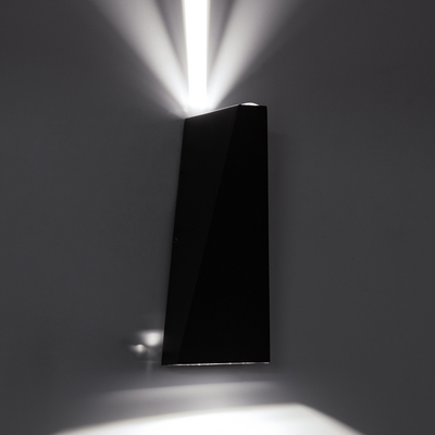 GLOBOSTAR® TRIANDE 60559 Μοντέρνο Φωτιστικό Τοίχου - Απλίκα LED 10W 1250lm 5°/60° AC 220-240V Αδιάβροχο IP65 Ψυχρό Λευκό 6000K - Bridgelux COB Chip & TÜV SÜD Driver - Μαύρο Ματ - Μ8.5 x Π8.5 x Υ20cm - 5 Χρόνια Εγγύηση