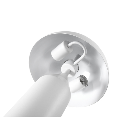 GloboStar® URANUS-S 61450 Μοντέρνο Επιτραπέζιο Φωτιστικό Πορτατίφ Δίφωτο 2 x E27 IP20 Λευκό Μέταλλο - Μ25 x Π25 x Υ39cm