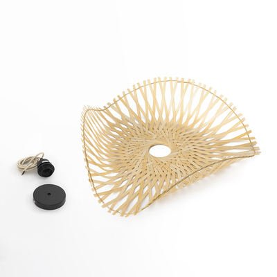 GLOBOSTAR® MELEMELE 01839 Boho Κρεμαστό Φωτιστικό Οροφής με Ντουί 1 x E27 AC 220-240V IP20 - Μπεζ - Μ35 x Π35 x Υ4cm