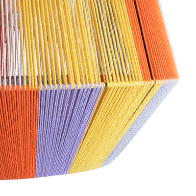 GLOBOSTAR® SALERNO 02188 Boho Κρεμαστό Φωτιστικό Οροφής με Ντουί 1 x E27 AC 220-240V IP20 - Πολύχρωμο - Μ50 x Π50 x Υ50cm