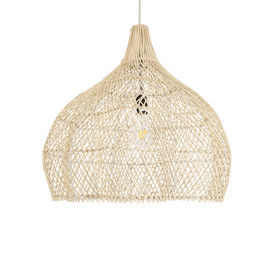 GLOBOSTAR® ADEJE 02210 Boho Κρεμαστό Φωτιστικό Οροφής με Ντουί 1 x E27 AC 220-240V IP20 - Μπεζ - Μ60 x Π60 x Υ60cm