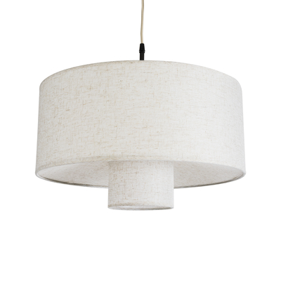 GLOBOSTAR® MARIGOLD 02226 Boho Κρεμαστό Φωτιστικό Οροφής με Ντουί 1 x E27 AC 220-240V IP20 - Λευκό - Μ48 x Π48 x Υ27cm