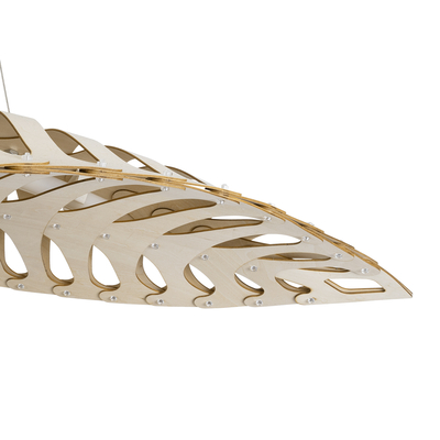 GLOBOSTAR® NANI 02285 Μοντέρνο Κρεμαστό Φωτιστικό Οροφής LED 36W 2880lm 120° AC 220-240V IP20 Φυσικό Λευκό 4500K - Lumileds SMD Chip - Μπεζ - Μ120 x Π48 x Υ18cm - 2 Χρόνια Εγγύηση